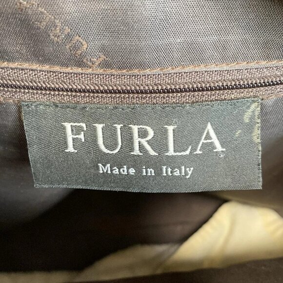Auth FURLA - Dark Brown Leather Tote Bag - Picture 9 of 9